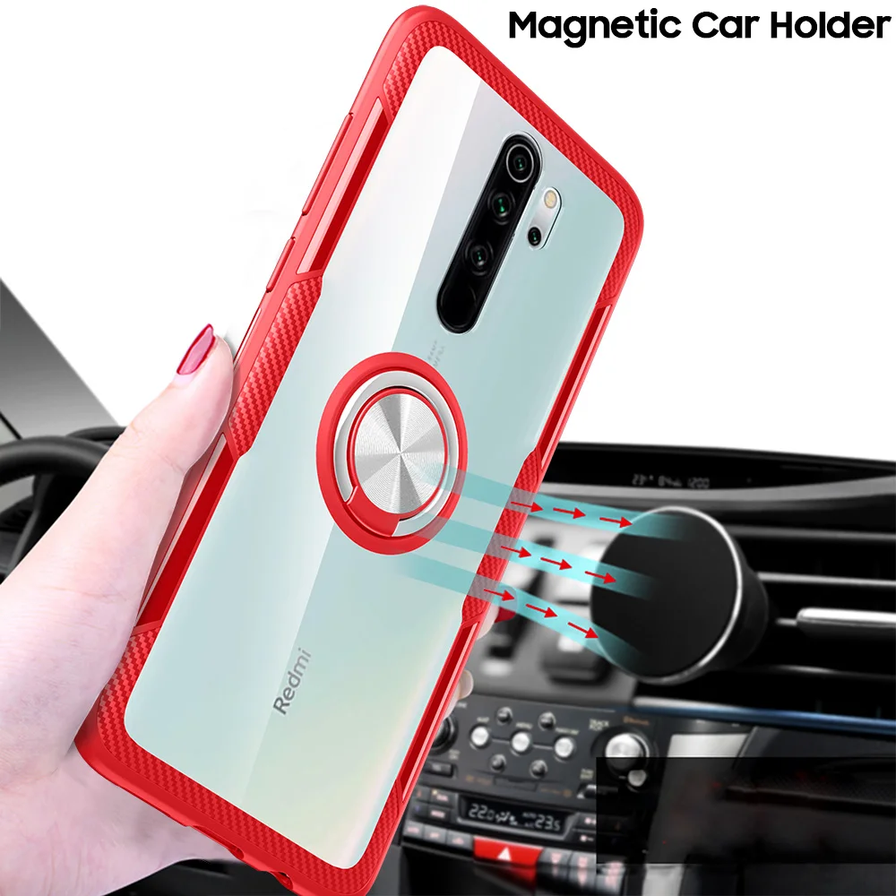 keysion ring case for redmi note 9s 9 pro max 8 pro 7 9a c clear shockproof phone cover for xiaomi poco x3 nfc mi 10t pro 9 lite free global shipping
