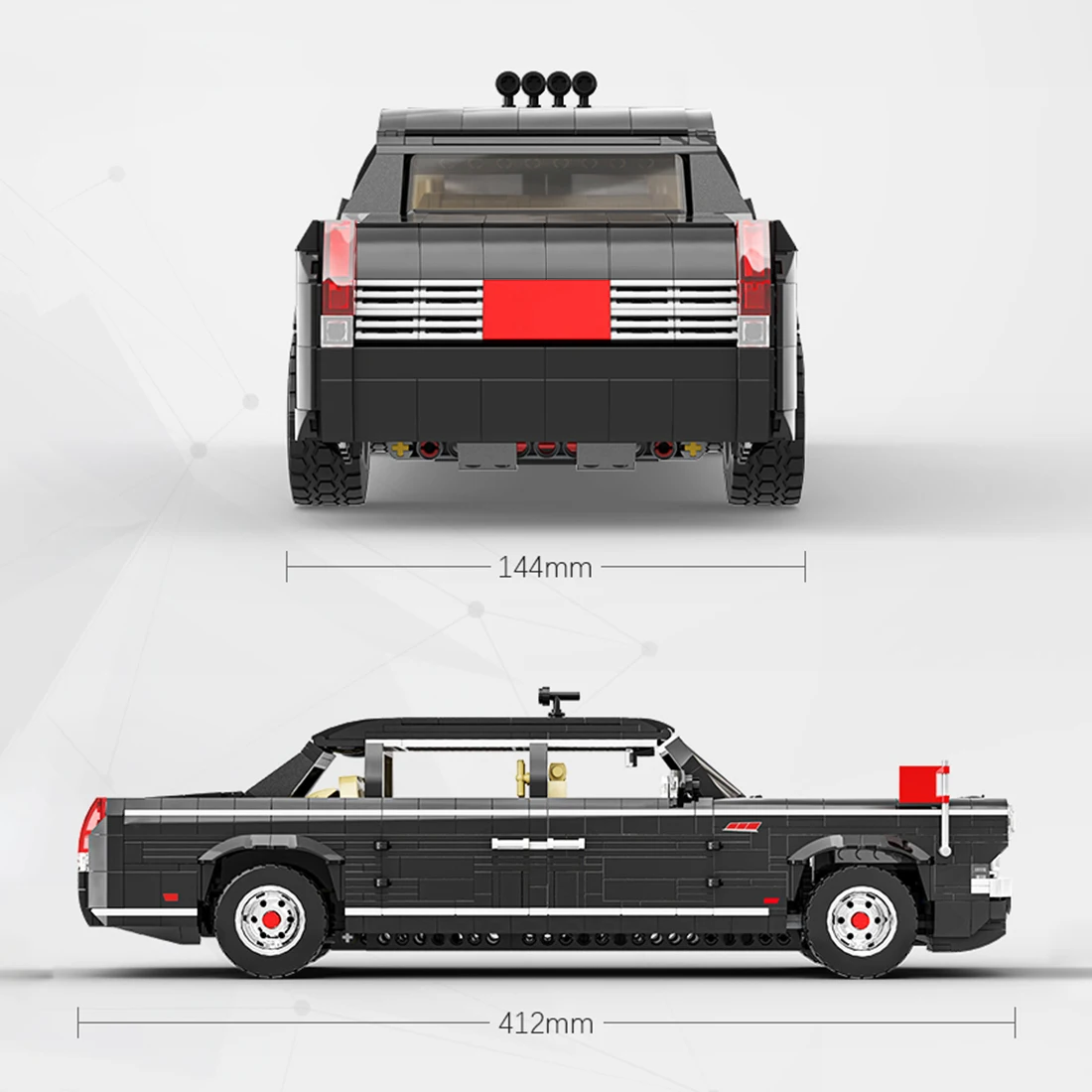 

1735Pcs Hongqi L5 Luxury Car Simulation Linkage Model Car DIY Building Block Kit Kids Block Assembly Toys Gifts - Static Version