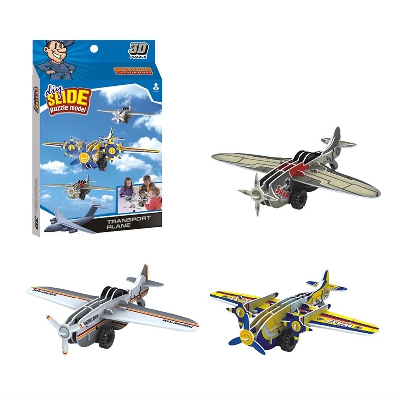 

Mini Fighter Aircraft Plane Model Paper 3D Puzzles Toys For Children Gift Intelligence Toy Simple High Quality Toy New