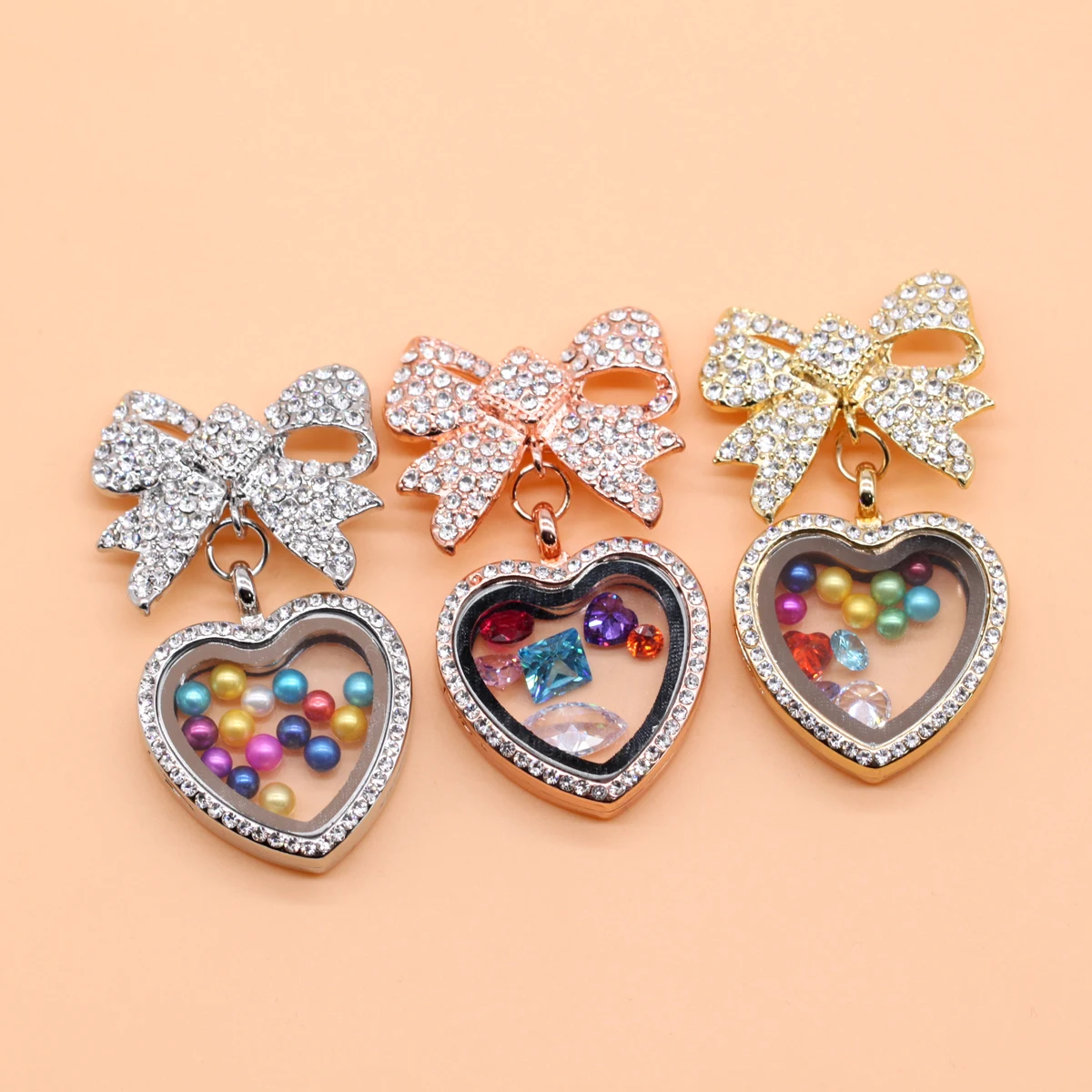 Брошь-медальон с сердцем и жемчугом для детей | Украшения аксессуары