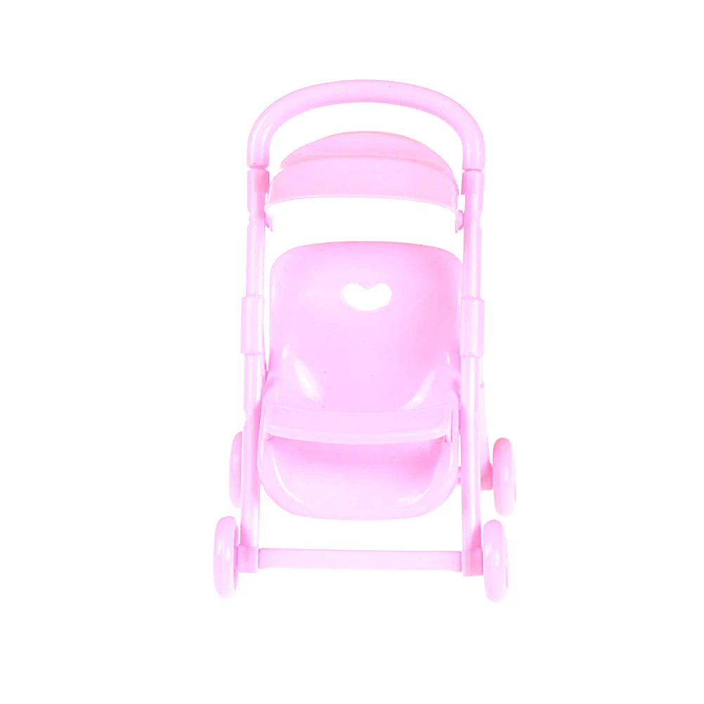 

1PC Pink Doll Stroller Trolley Carriages Trolley Nursery For Stroller Furniture For for Doll Baby Girls Gift