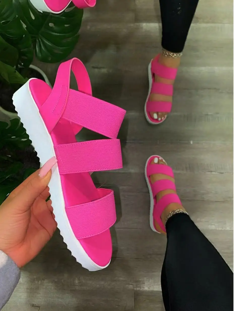 

Leaky Toe Fish Mouth Women's Sandals 2021 Summer New Women's Casual Flat Fish Mouth Sandals Women's Sandals Women's Shoes