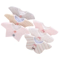 baby bibs cotton flower waterproof cloth saliva towel rotating babador feeding smock for boy girl infant burp cloths bandana