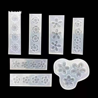 1pcs uv resin jewelry liquid silicone mold flowers resin charms molds for diy intersperse decorate making molds