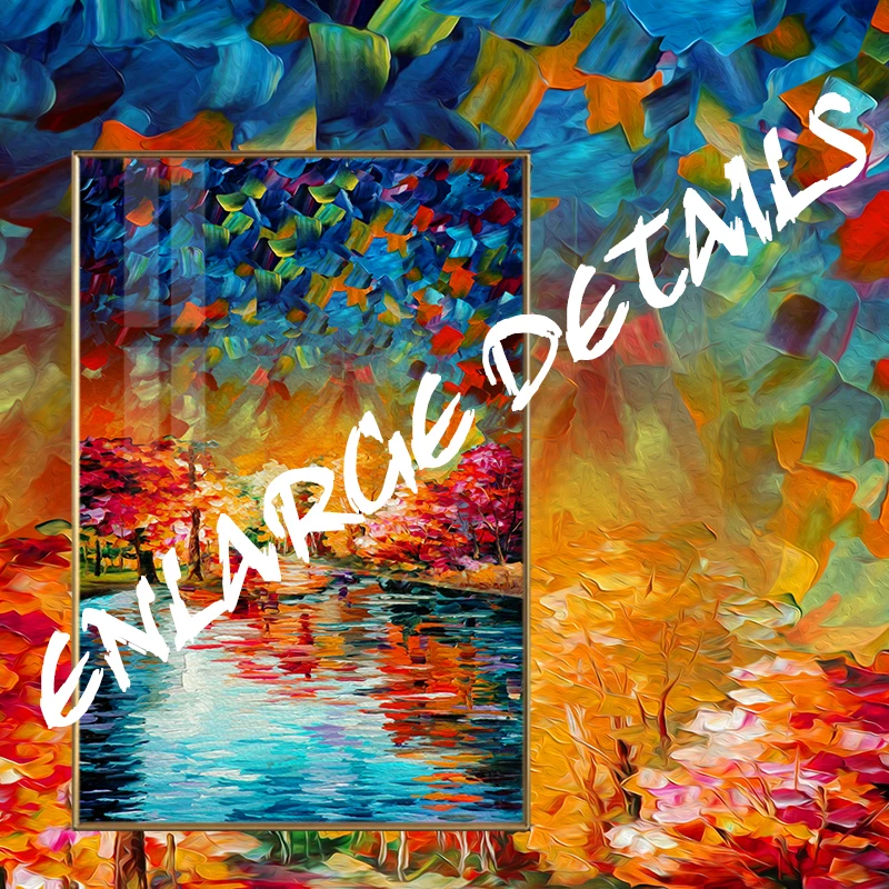 Красочный пейзаж настенная Картина на холсте уличная картина маслом современная