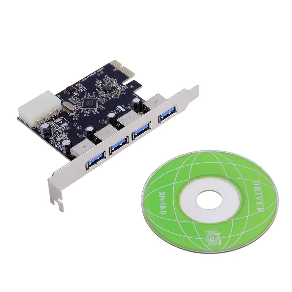 4 порта USB 3 0 PCI e карта расширения express PCIe концентратор адаптер портовый USB3.0