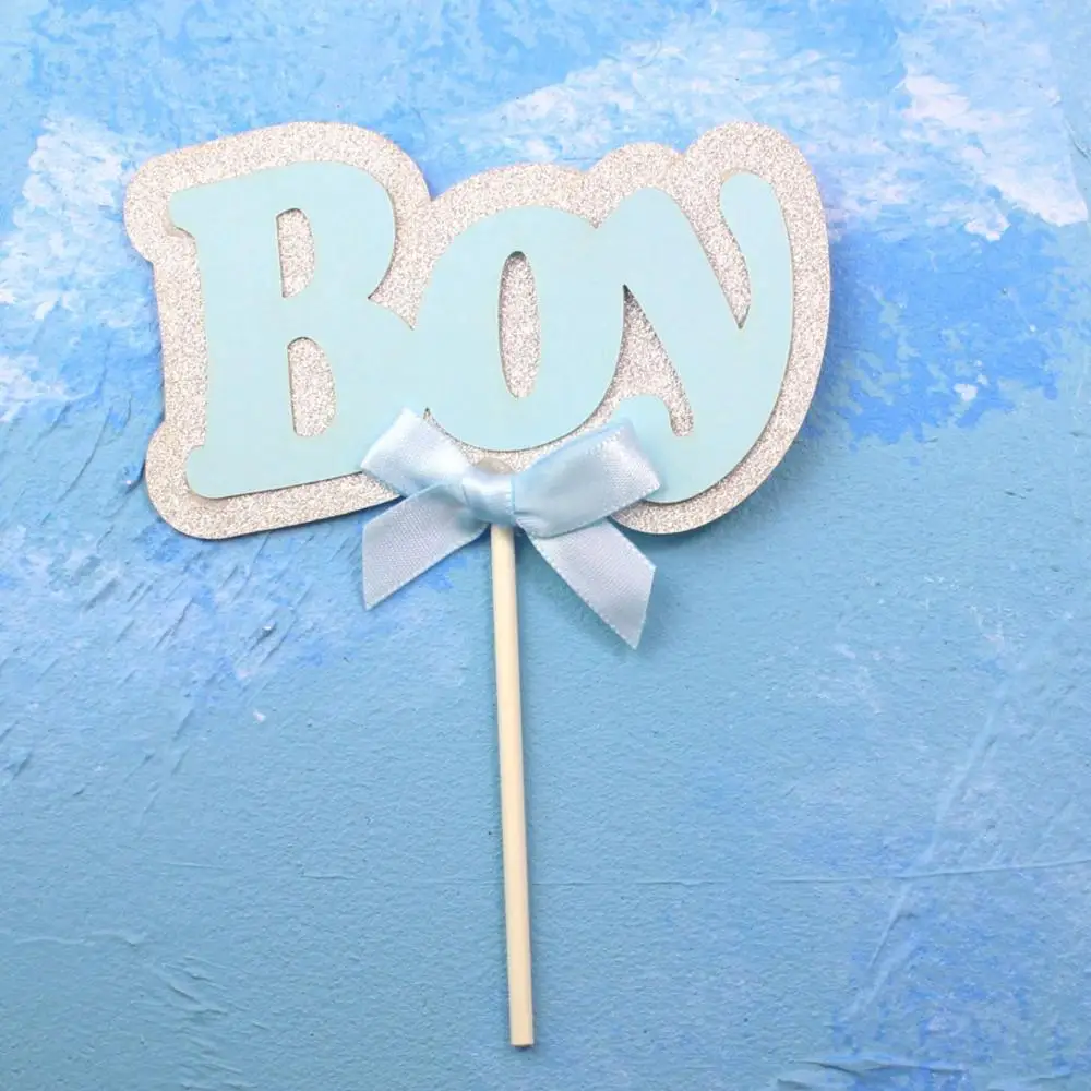 Украшение для торта розовый синий мальчиков и девочек дня рождения с единорогом