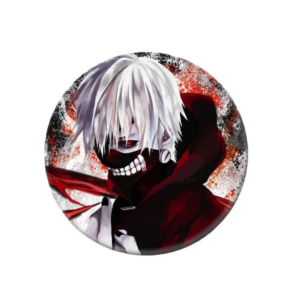 Японское Аниме Tokyo Ghoul брошь Kaneki Ken Touka Kirishima значок косплея рюкзаки пуговицы