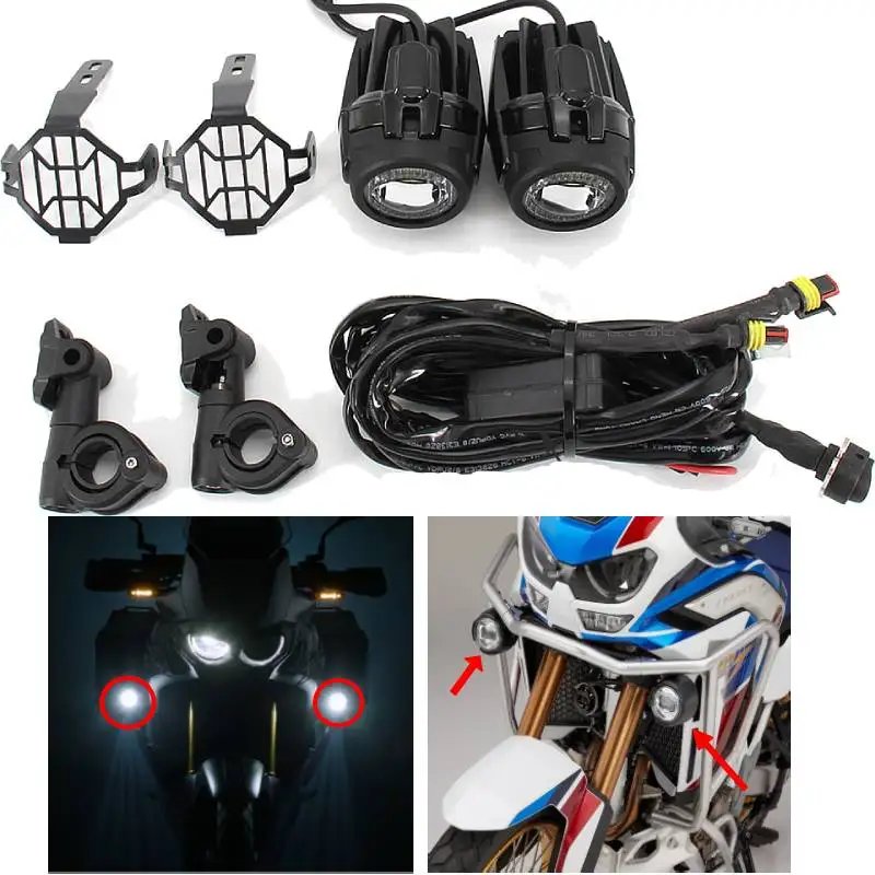

2pcs Fog Lights For Honda CRF1100L CRF1100 L Africa Africa Twin LED Auxiliary Fog Light Driving Lamp Motorcycle Accessories