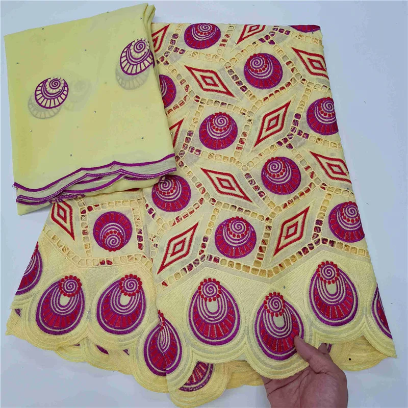 

Swiss voile lace in switzerland african lace fabric 2020 high quality cotton lace 7yards swiss lace fabric for wedding HL140-111