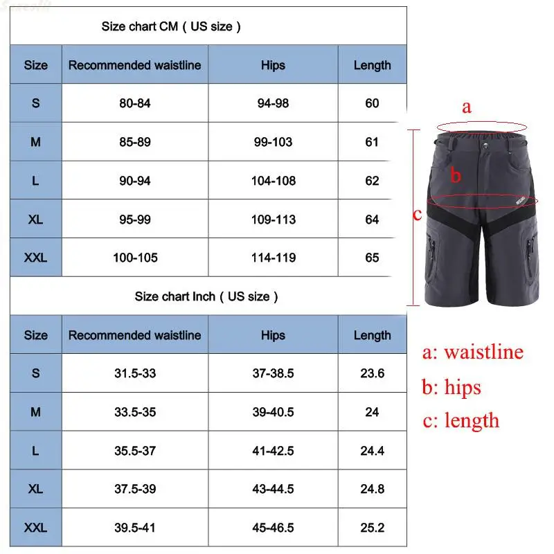 

Men Mtb Cycling Shorts With 5d Gel Padded Cycling Underwear Mountain Bike Loose Outdoor Downhill Shorts Men's Biker Shorts