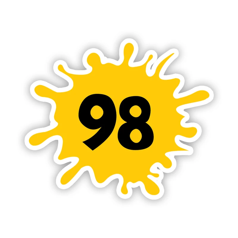

W-0075 Creativity 98 Gasoline Modeling Personality Car Stickers PVC Auto Fuel Tank Cap Sunscreen Waterproof Self-adhesive Decals