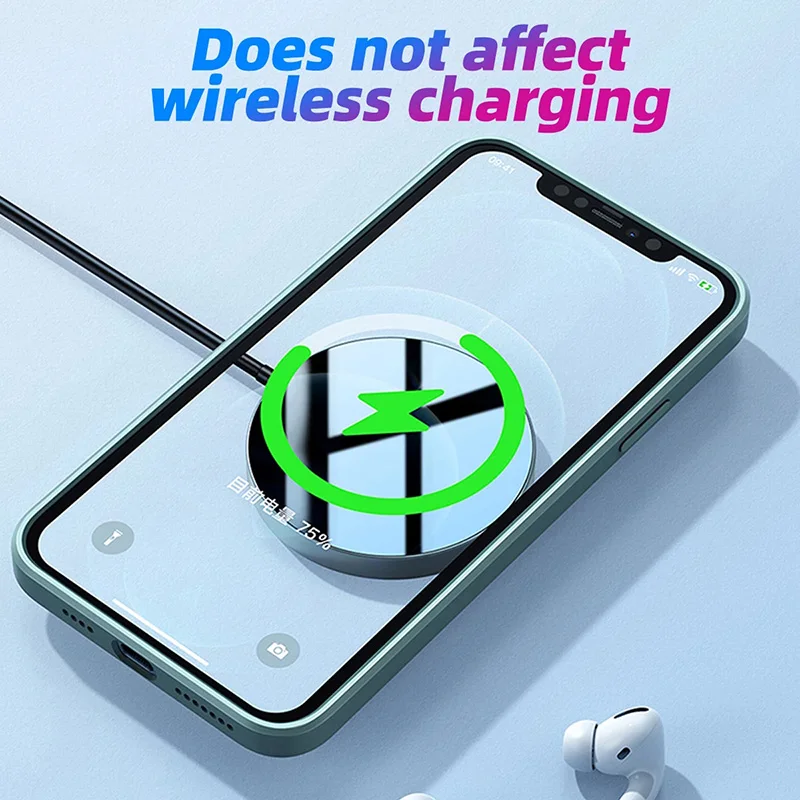 For iPhone 13 Pro Max Samsung S21 Magsafe Magnetic Plate Ring Universal Metal Sticker Wireless Charger Phone Car Holder Plat | Мобильные