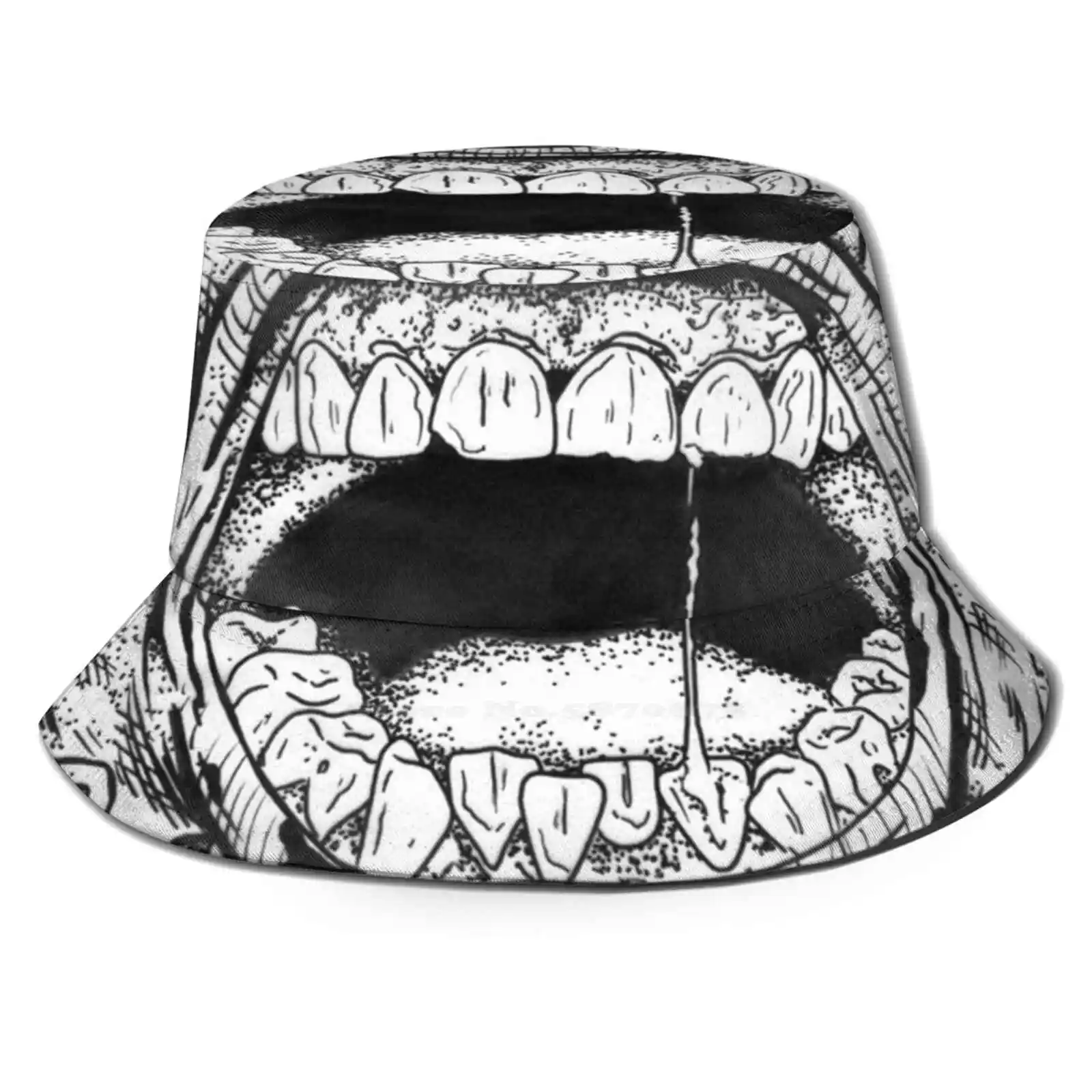 Black Reaper Records / Apex S Design Unisex Fisherman Hats Cap Zombie Apex Black Reaper Records Doom Black Metal Metal Stipple