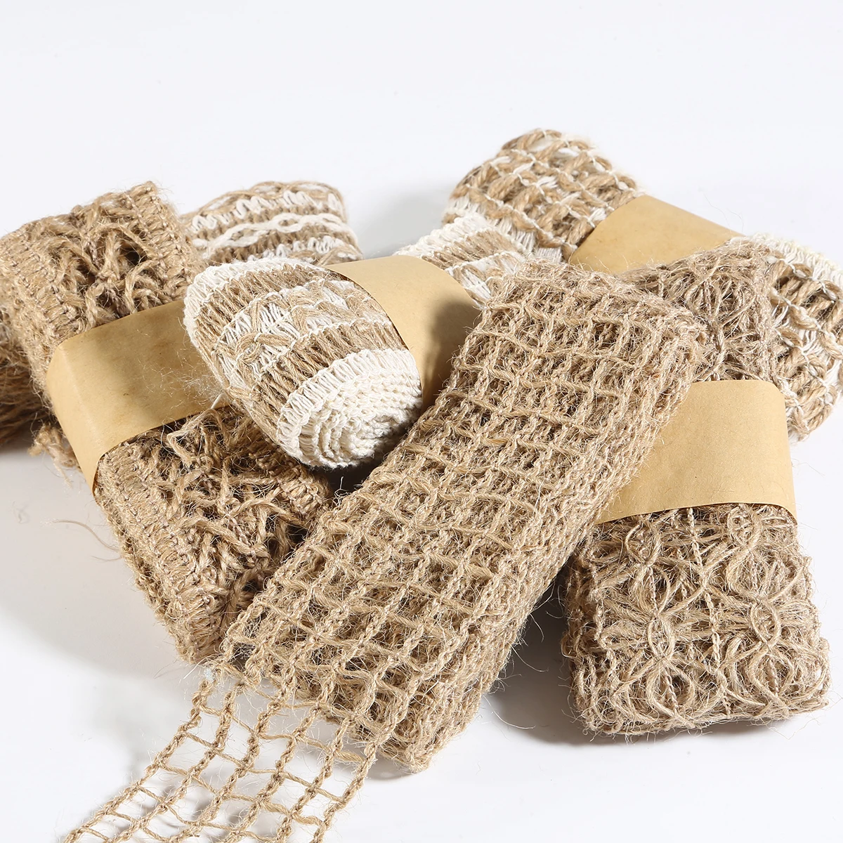 2 м/рулон натуральное конопляное полая Лента Джутовая Мешковина Кружева вечерние