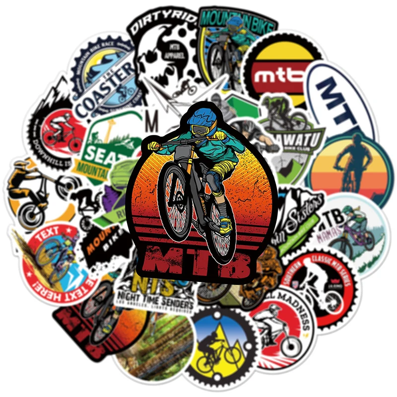 Pegatinas de Anime para bicicleta de monta&ntilde;a, 50 Uds., pegatina de Graffiti Chico, juguete, equipaje, guitarra, port&aacute;til-3