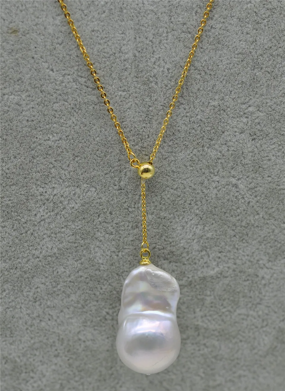 

Огромное жемчужное ожерелье с белым барочным жемчугом 20-26 мм цепь 18K 18 дюймов ювелирные изделия цепи ожерелье для женщин жемчужное ожерелье
