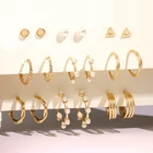 VKME Модные женские винтажные свадебные жемчужные серьги Комплект сережек для женщин золото серьги-кольца с жемчугом, высокое качество, круглый жемчуг серьги с кисточками 2021 ювелирные изделия