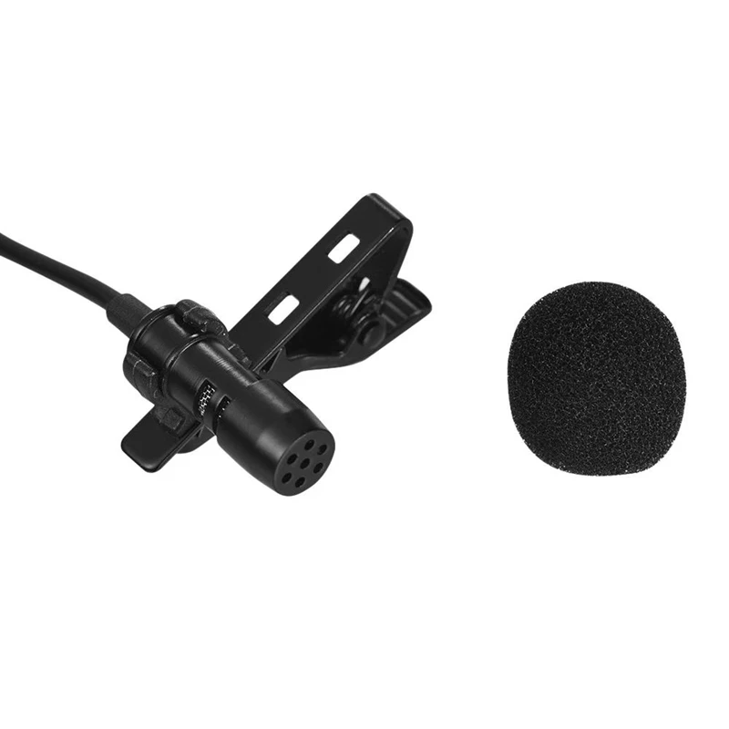 

USB Double-Head Lapel Microphone Clamp-on 6M Omnidirectional Computer Microphone for Windows Mac Video Audio Recording
