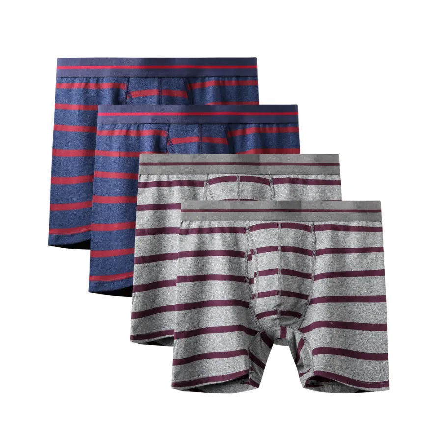 4Pcs A2388 Mix A26 4 шт./партия, новое качество, Mr fashion, сексуальный бренд, хлопок, Аутентичные, U выпуклые, мужские, плюс длинные боксеры, шорты, специальное большое нижнее белье, жир - Цвет: 4Pcs A2388 Mix A26