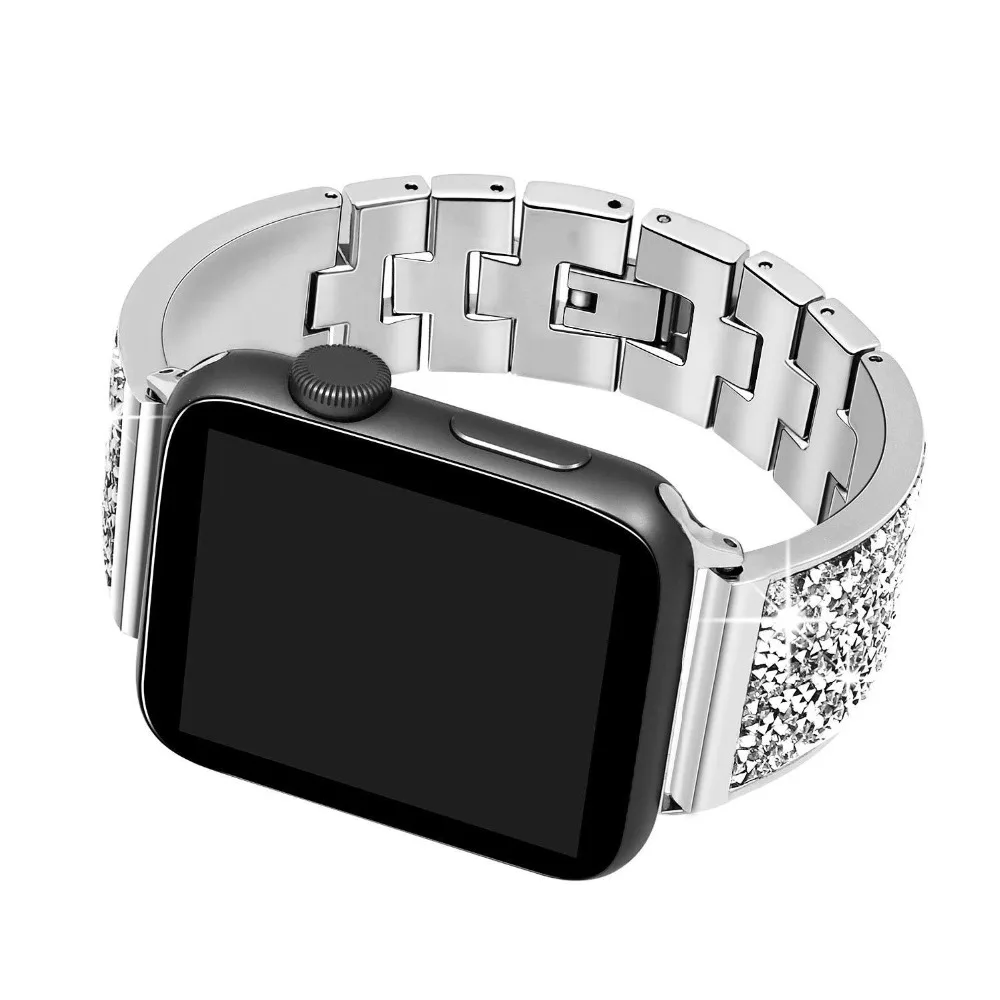 Браслет на ремешок для часов аpple 42 мм 44 мм 38 мм ремешки для Apple Watch 4 3 2 ремешок для iwatch ремешок 42 мм полосы из нержавеющей стали Роза