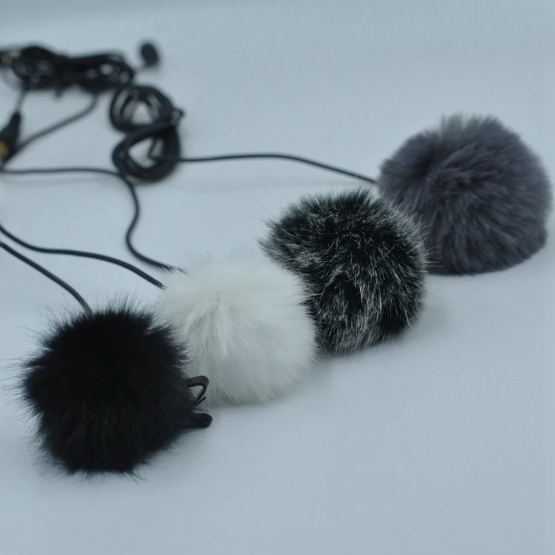 Universal Lavalier Microphone Furry Windsn Fur Windshield Wind Muff Soft for Sony Rode Boya Lapel Mic 5Mm | Электроника