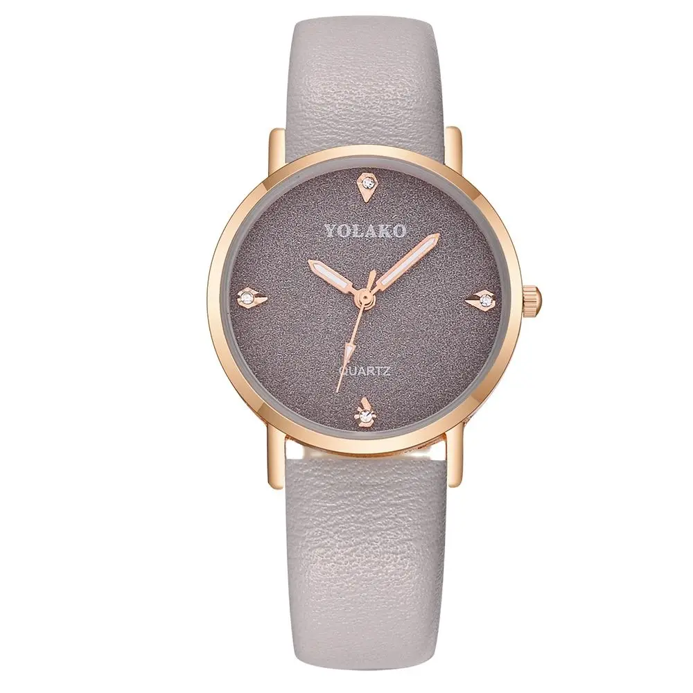 

New style Korean fashion ladies belt watch simple three-hand diamond-studded British watch
