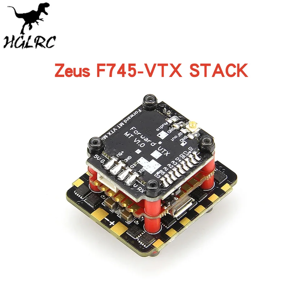 Контроллер полета HGLRC Zeus F745-VTX STACK 2-6S 20X20 F722 45 а blheli _ 32 4 в 1 ESC MT VTX mini 600 мВт для FPV