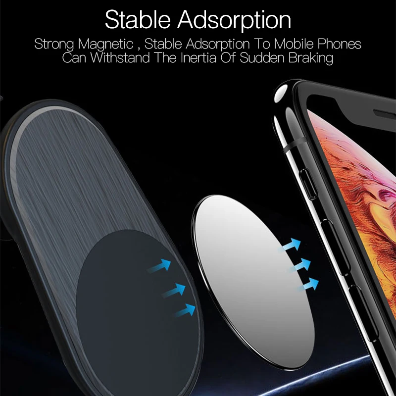 Металлический магнитный автомобильный держатель для телефона мини-держатель с