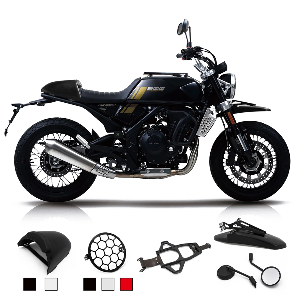 

GK500 modified high front mud plate fuel tank shelf headlight net lamp shade hump cover seat cushion cover rearview mirror