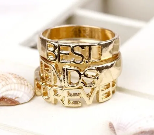 3 шт. в комплекте кольцо best friends forever|Кольца| |