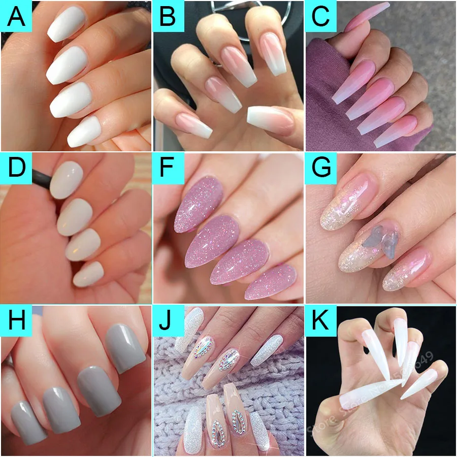 100 шт./кор. полное покрытие гроб круглый овальные круглые Форма накладные ногти и