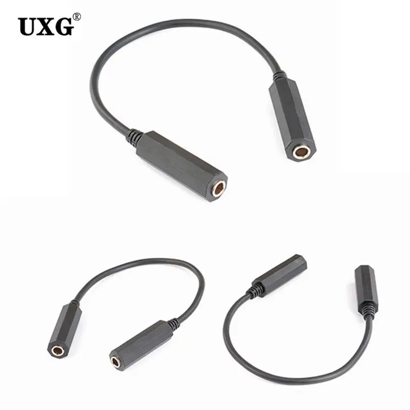 

Tinned copper 6.35mm bus to bus audio transfer extension cable 6.5MM bus to bus dual channel butt extension cable 0.3m