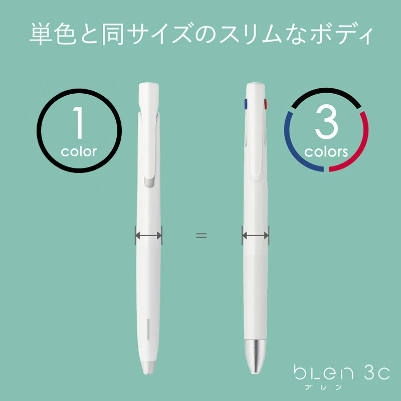 Японская шариковая ручка ZEBRA трех цветов многофункциональная три в одном B3A88