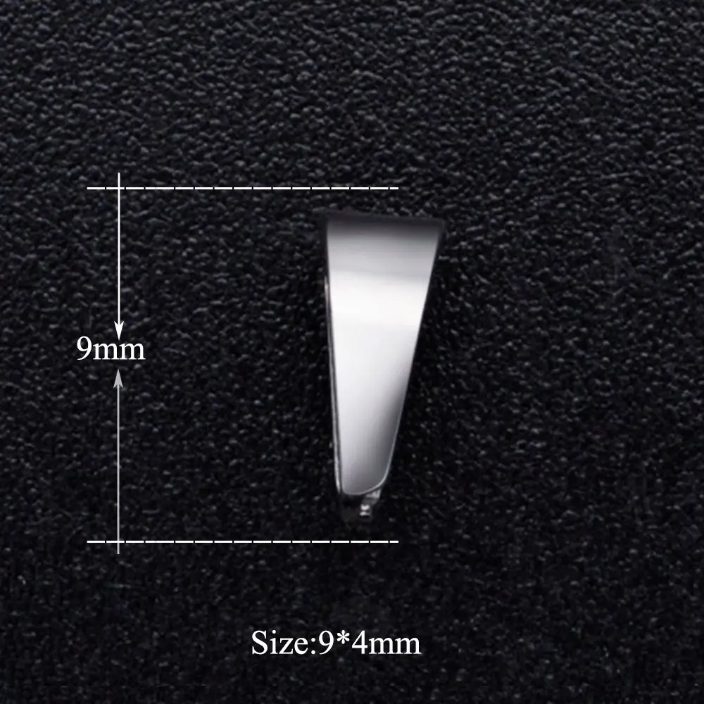 50pcs/lot Stainless Steel Pendant Pinch Bail Connector Buckle - Wholesale Factory Sale image 4