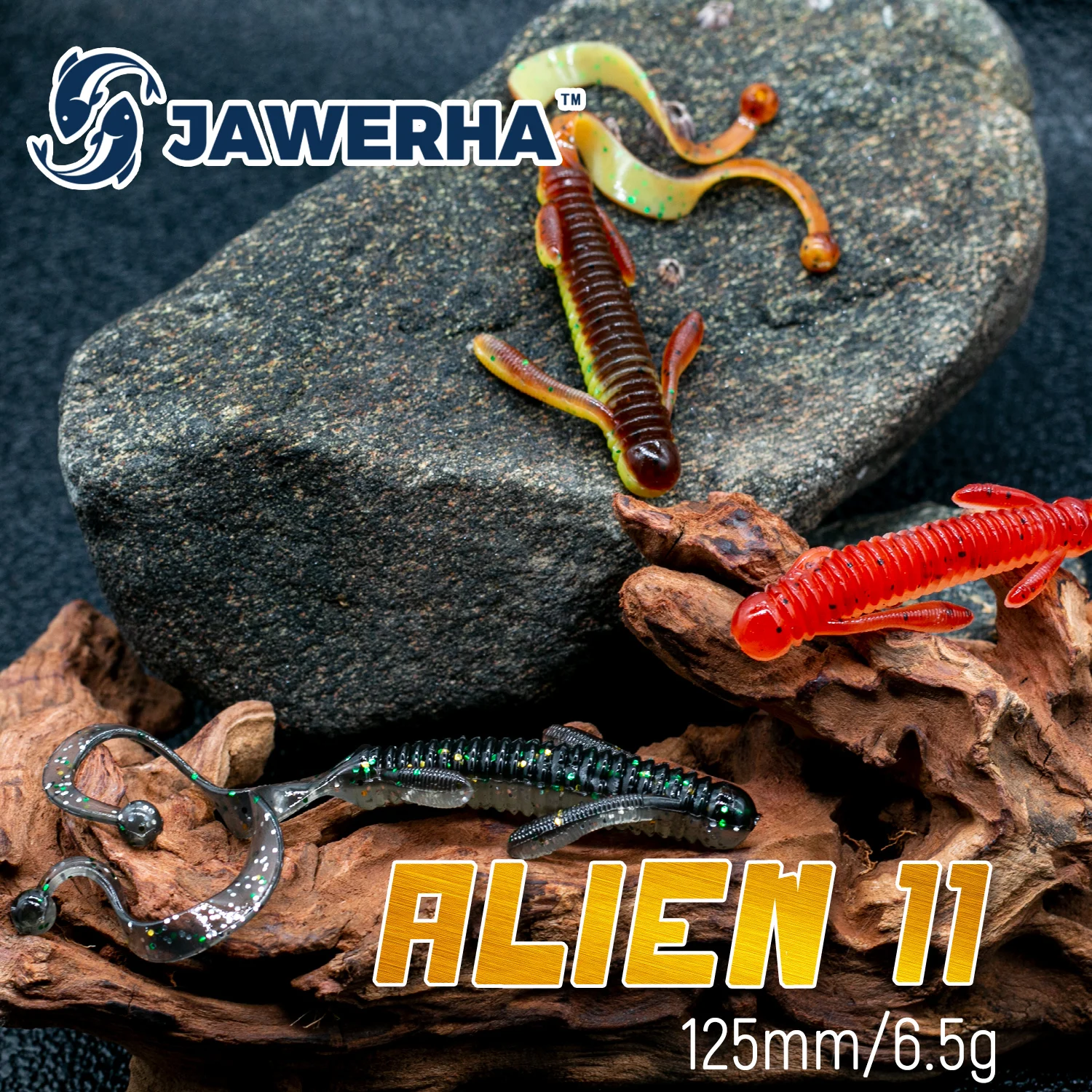 

JAWERHA 6PCS Saw Shrimp Smell Lures Worms Wobbler Fishy Artificial Swimbait Bass Tackle Fishing Lures Soft Silicone Bait Jigs