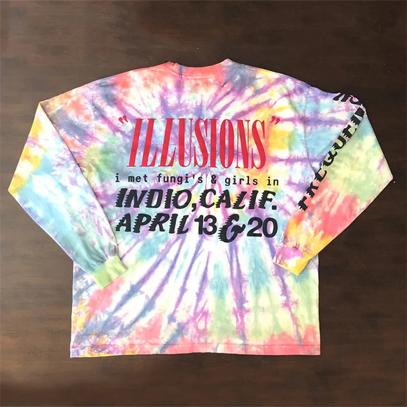 Футболка Kanye CPFM XYZ с длинным рукавом модная повседневная тенниска рисунком