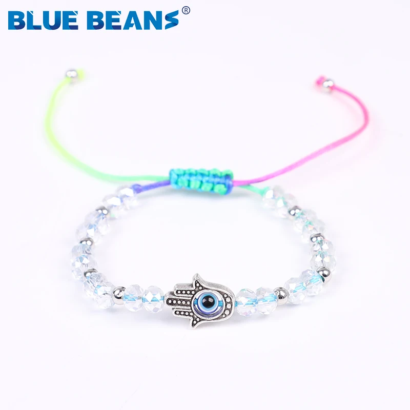 Браслеты женские с кристаллами богемные украшения ручной работы плетеной