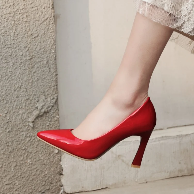 Туфли лодочки женские на высоком каблуке заостренный носок Свадебные вечерние