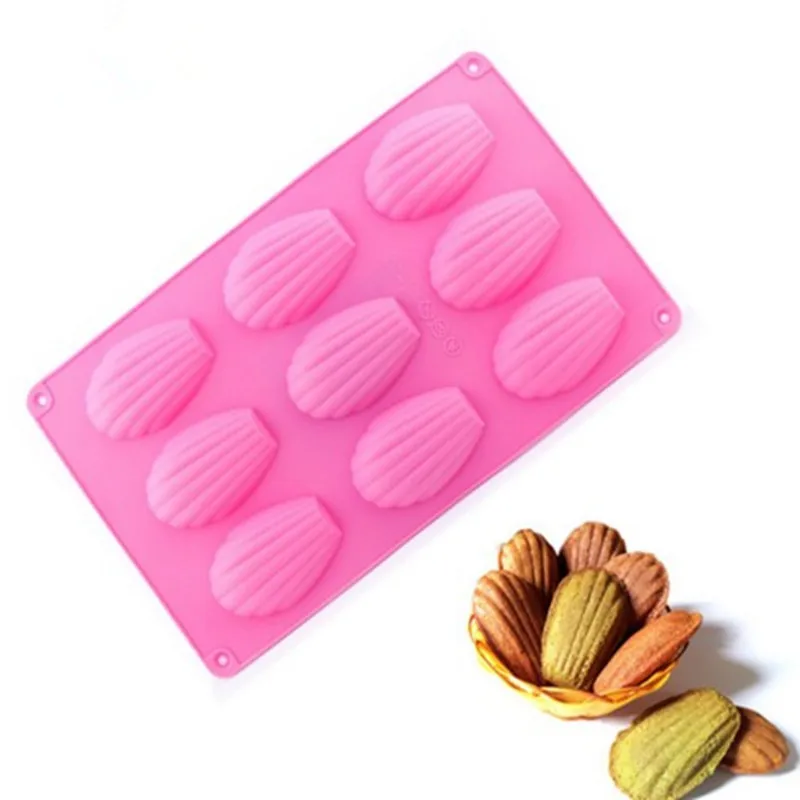 

Silicone 9 Even Madeleine Cake Mold Xianbei Chocolate Mold DIY Baking Tool Factory Direct Shell Mold