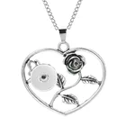 Простое классическое ожерелье с подвеской в виде бабочки, розы, ожерелье Подходит для 18 мм кнопок, ювелирные изделия, ожерелье-чокер для женщин