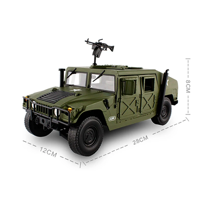 

Diecast 1/18 Model Toy Car For Hummer Tactical Vehicle Military Armored Car Alloy Model With 5 Doors Opened Hobby Collection Toy