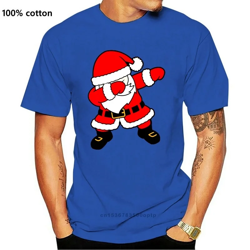 

Мужская Рождественская футболка с Санта-Клаусом, мужская красная футболка унисекс от Dabbing, оптовая продажа футболок, 100% хлопок для мужчин, ф...