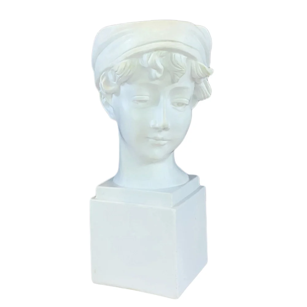 

Коробка для хранения, держатель ручки для кистей для портрета, фотостатуя, прочная для подарков, белые декоративные аксессуары 11 × 8,5 × 18 см