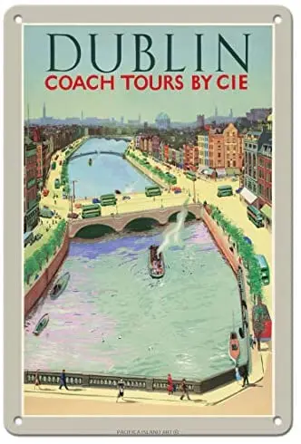 

Дублин, Ирландия-поездки по CIÉ (Córas Iompair eireann)-металлический жестяной знак