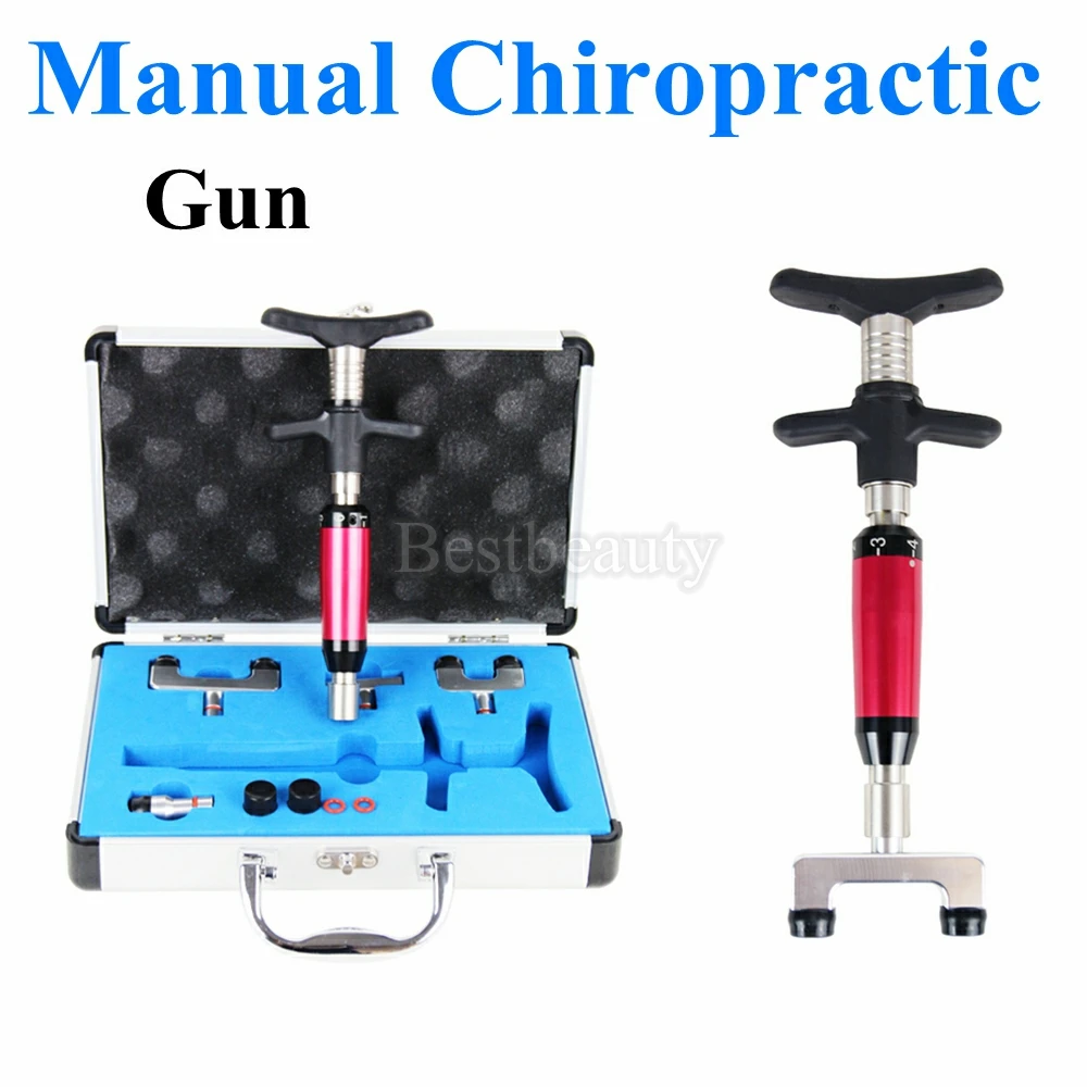 

New Chiropractic Adjusting Tool Correct The Spine Correctional Chiropractic Adjustable Gun 6 Levels 4 Heads Home Use Massager