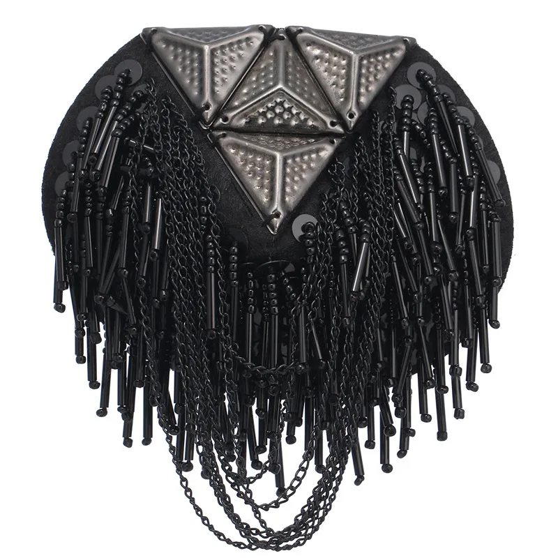 Эполета ручной работы ювелирные изделия кисточка большая брошь на плечо эполет с