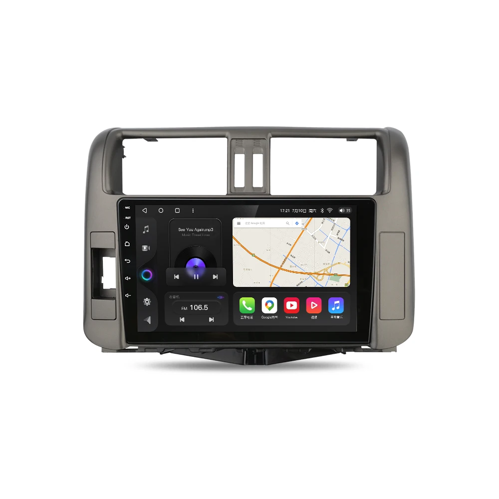 Kingchange Android 11 Автомобильный мультимедийный плеер для Toyota Land Cruiser Prado 150 2009 - 2013 радио