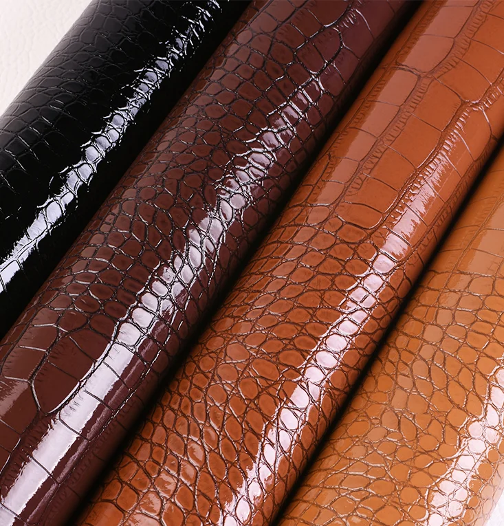 Блестящая ткань из искусственной кожи с принтом крокодила искусственная кожа