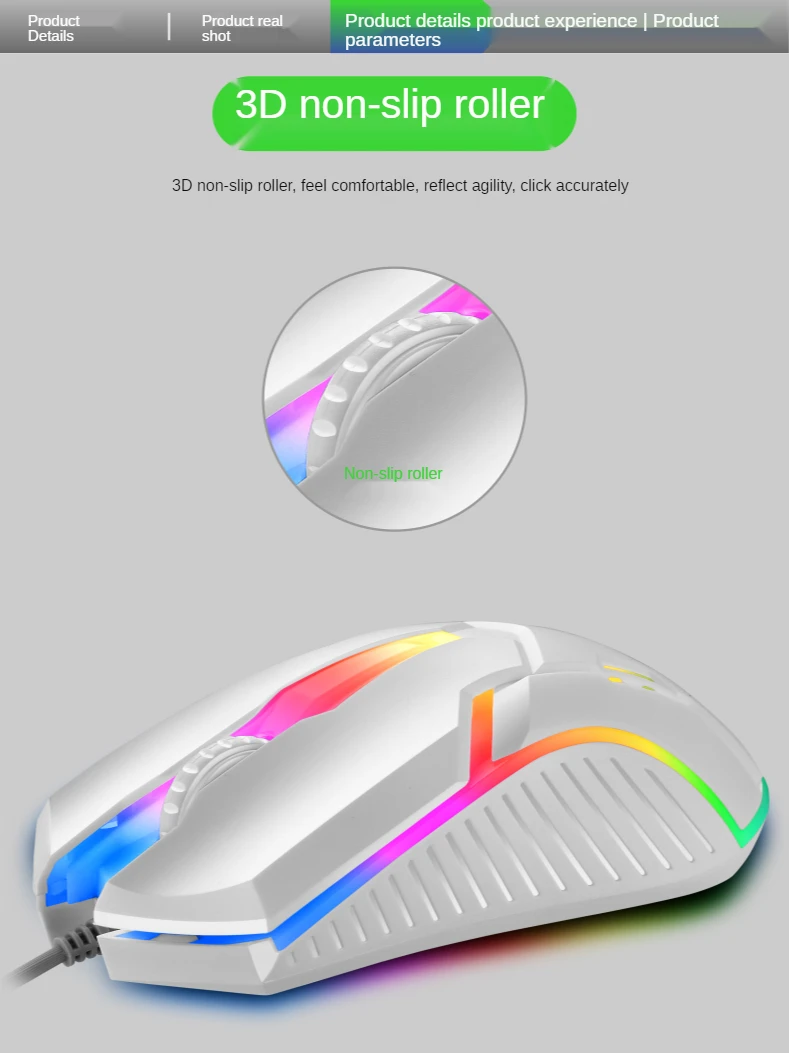 

S1 E-Sports Luminous Wired Mouse USB Wired Desktop Laptop Mute Computer Game Mouse